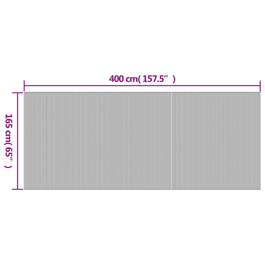 Sobna pregrada crna širina 400 cm visina 165 cm od bambusa