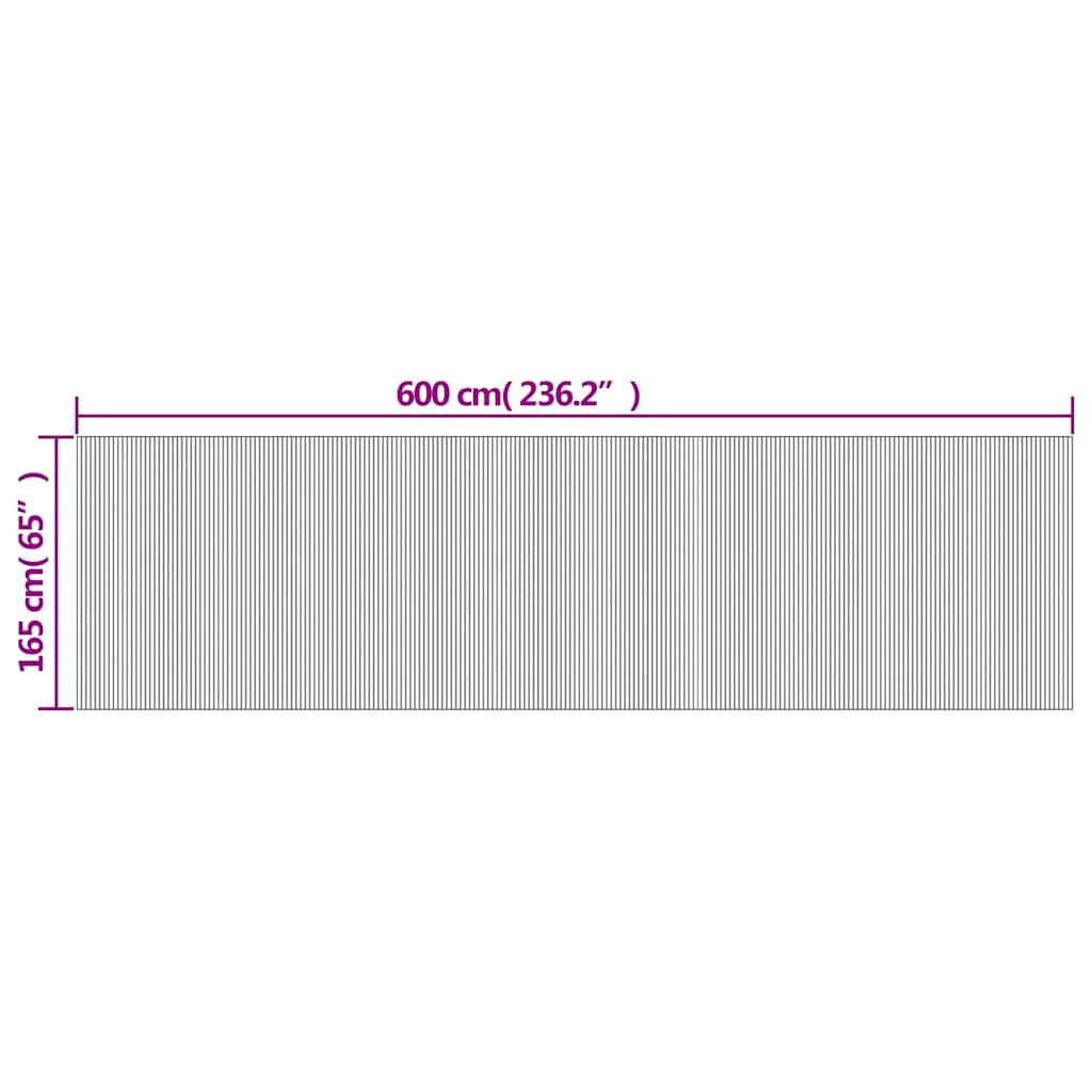 Sobna pregrada smeđa širina 600 cm visina 165 cm od bambusa