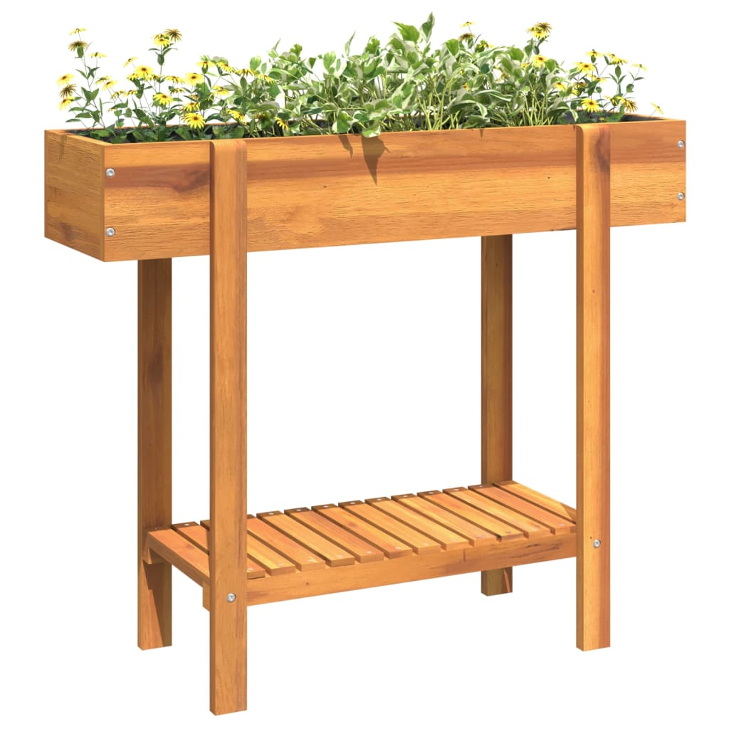 Povišena vrtna gredica 90x30x75 cm od masivnog bagremovog drva