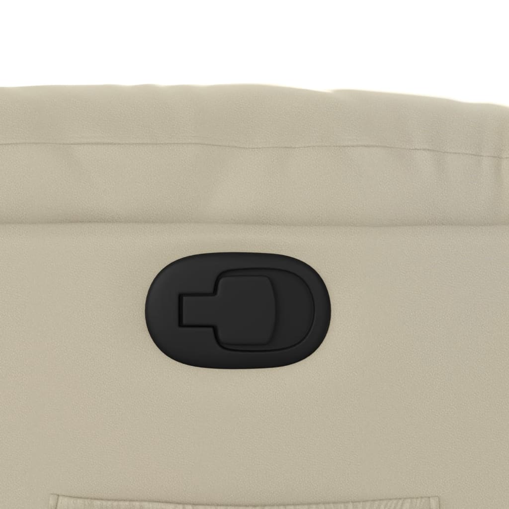 Naslonjač od umjetne kože krem
