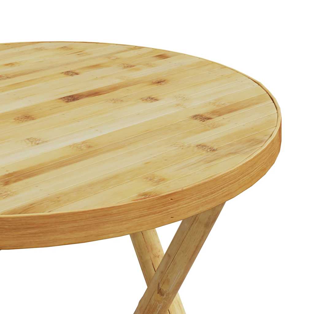 3-dijelni sklopivi bistro set s tamnosivim jastucima bambus