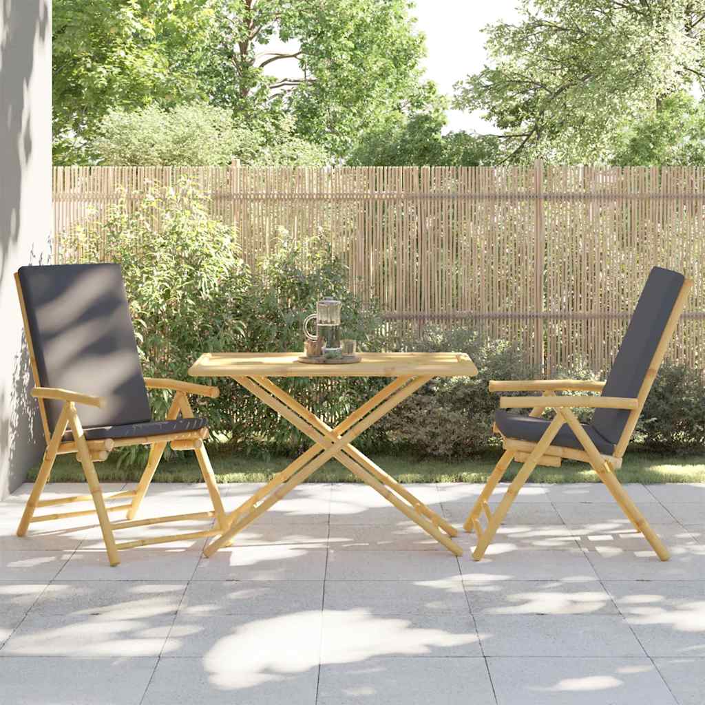 Sklopivi vrtni stol 115 x 55 x 75 cm od bambusa
