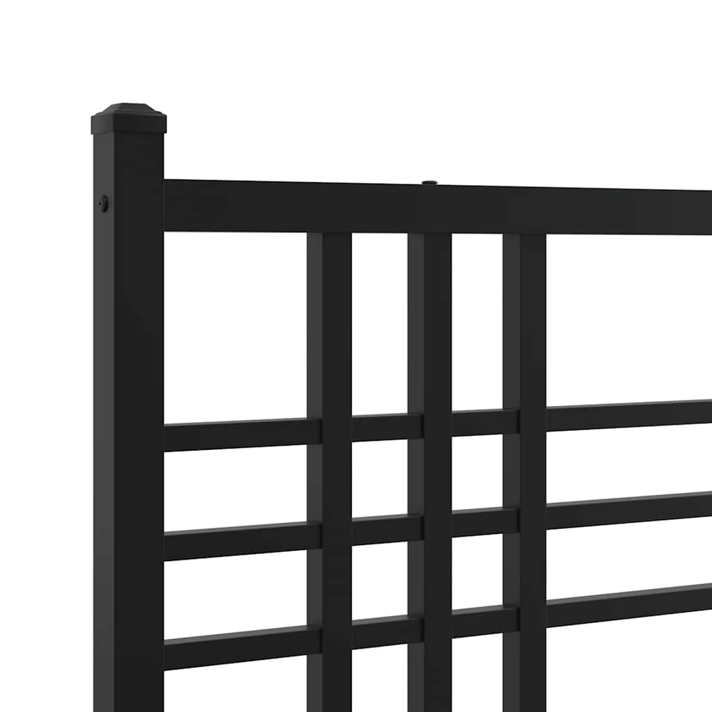 Metalno zamjensko uzglavlje crno 160 cm