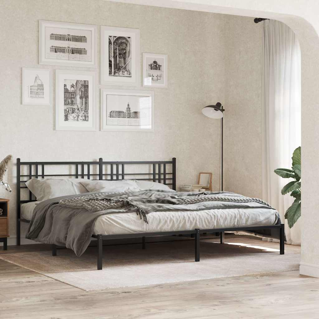 Metalno zamjensko uzglavlje crno 180 cm