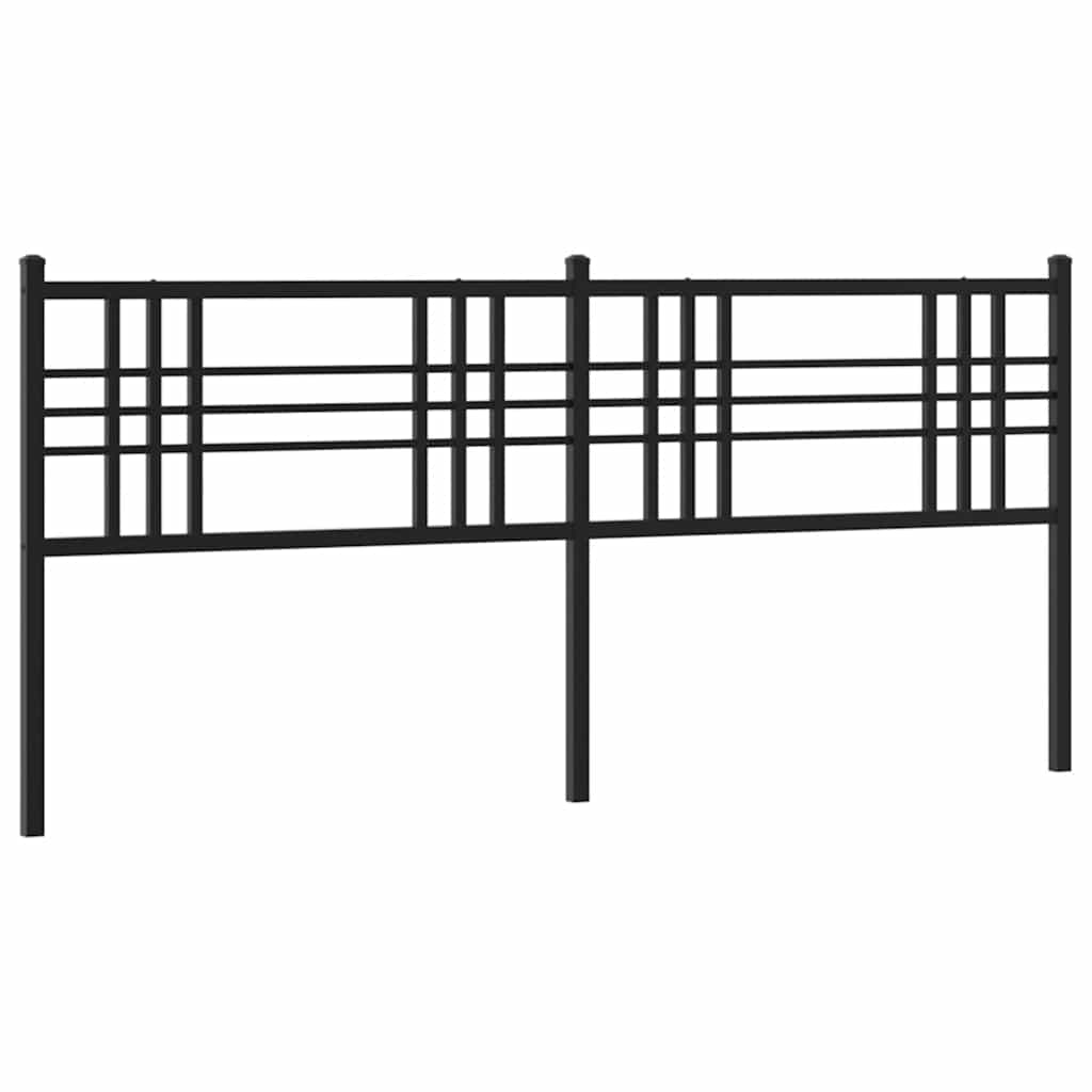Metalno zamjensko uzglavlje crno 200 cm