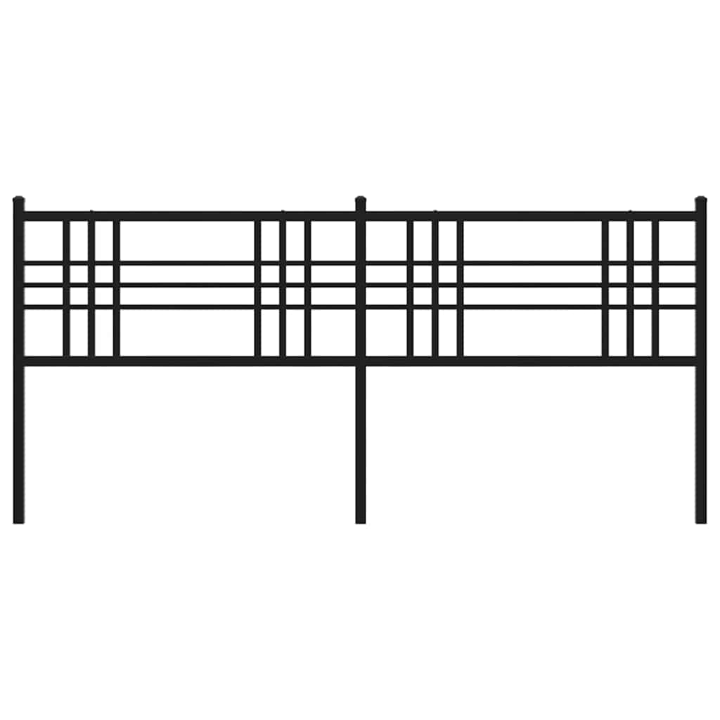Metalno zamjensko uzglavlje crno 200 cm