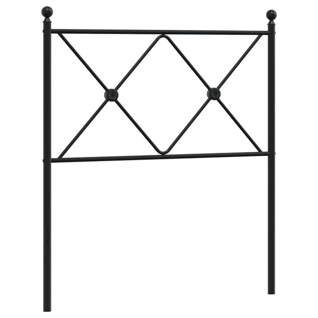 Metalno zamjensko uzglavlje crno 75 cm