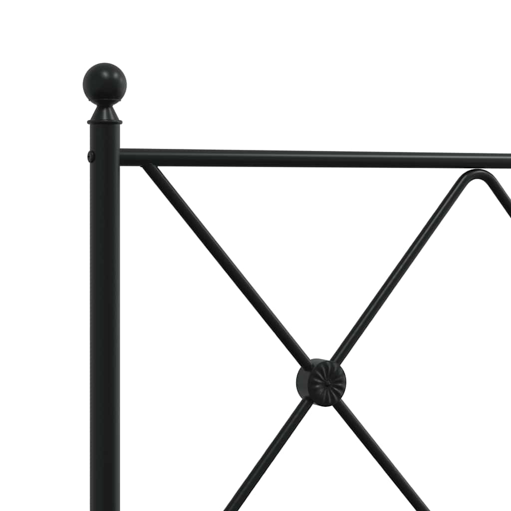 Metalno zamjensko uzglavlje crno 75 cm