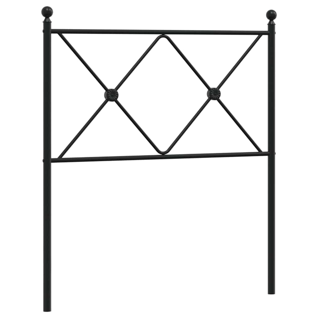 Metalno zamjensko uzglavlje crno 80 cm