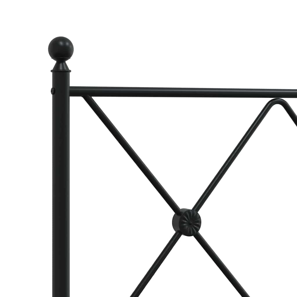 Metalno zamjensko uzglavlje crno 100 cm