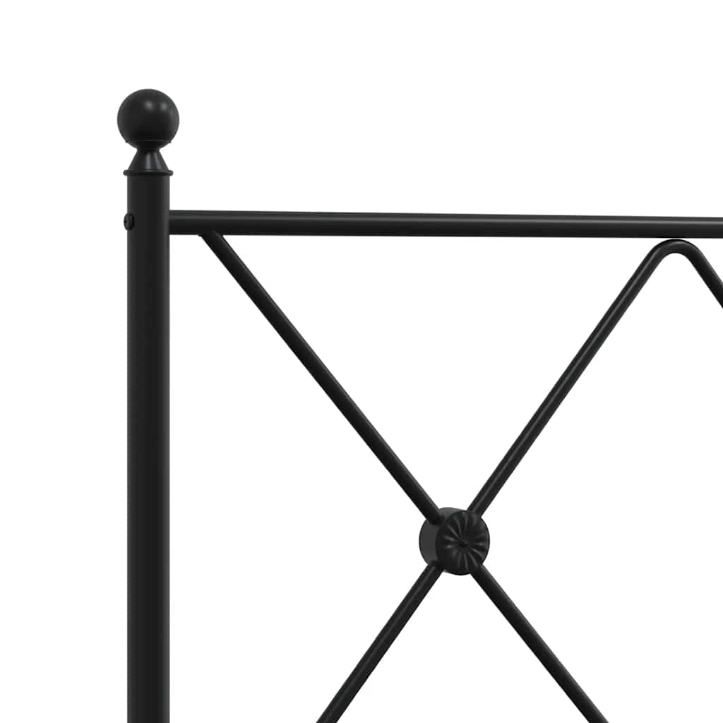 Metalno zamjensko uzglavlje crno 200 cm