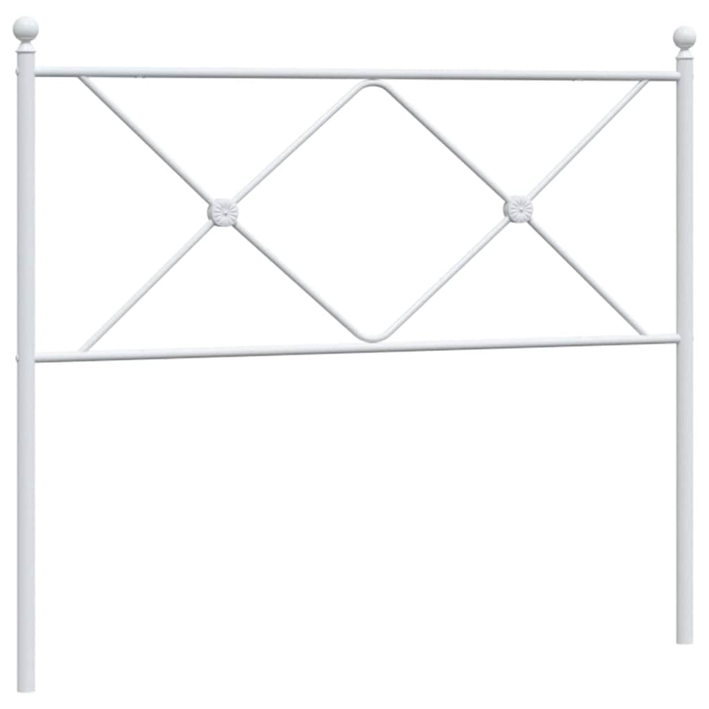 Metalno zamjensko uzglavlje bijelo 100 cm