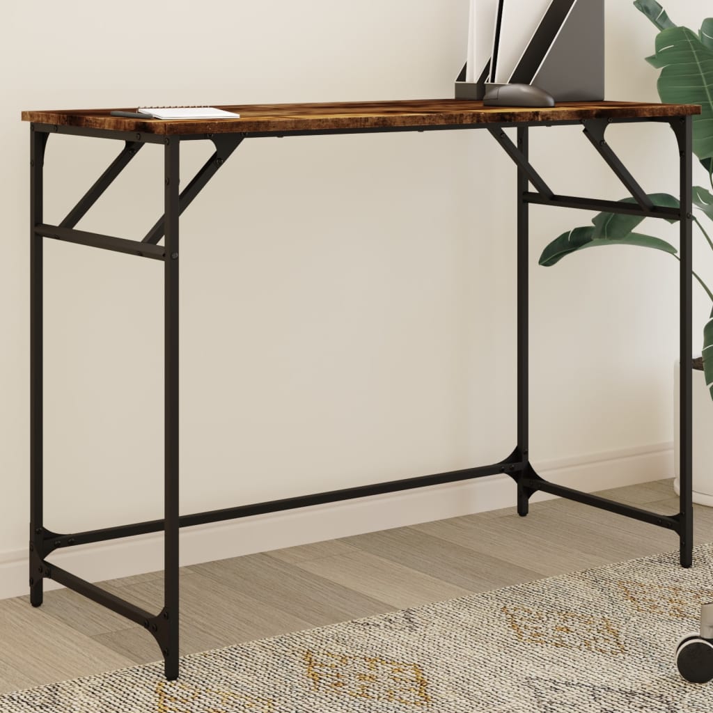 Radni stol boja hrasta 100x45x76 cm konstruirano drvo i čelik