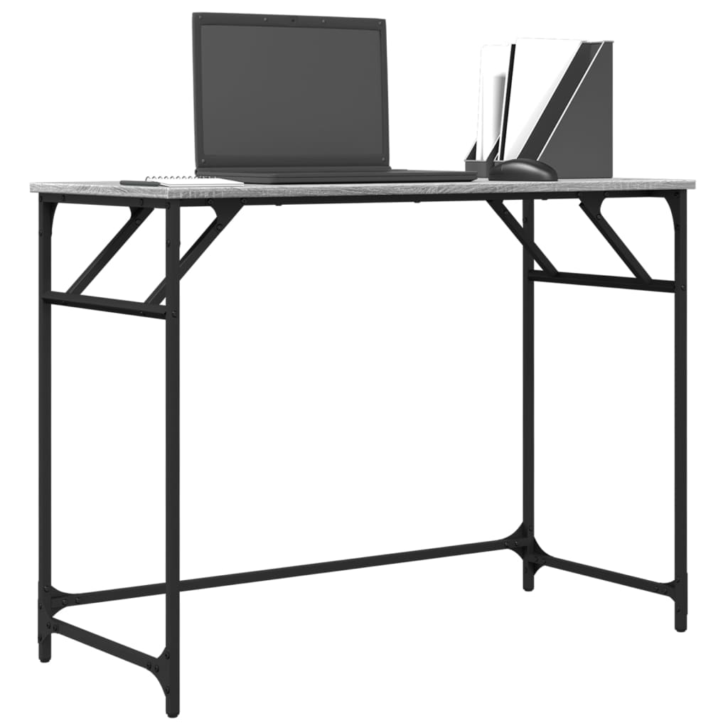 Radni stol boja hrasta 100x45x76 cm konstruirano drvo i čelik