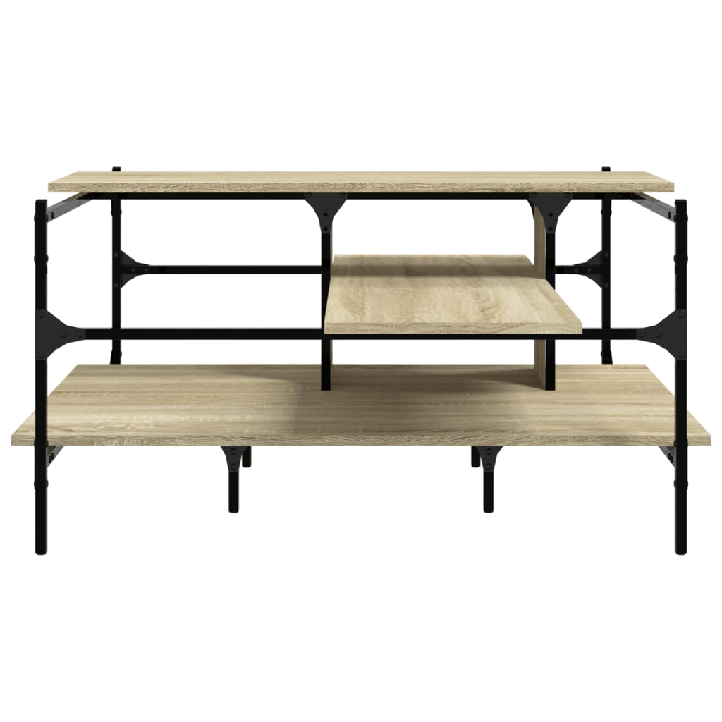 Stolić za kavu boja hrasta 100x100x48,5 cm konstruirano drvo