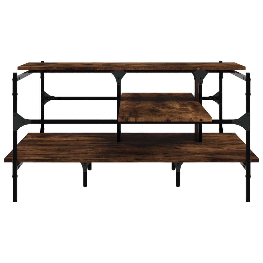 Stolić za kavu boja hrasta 100x100x48,5 cm konstruirano drvo