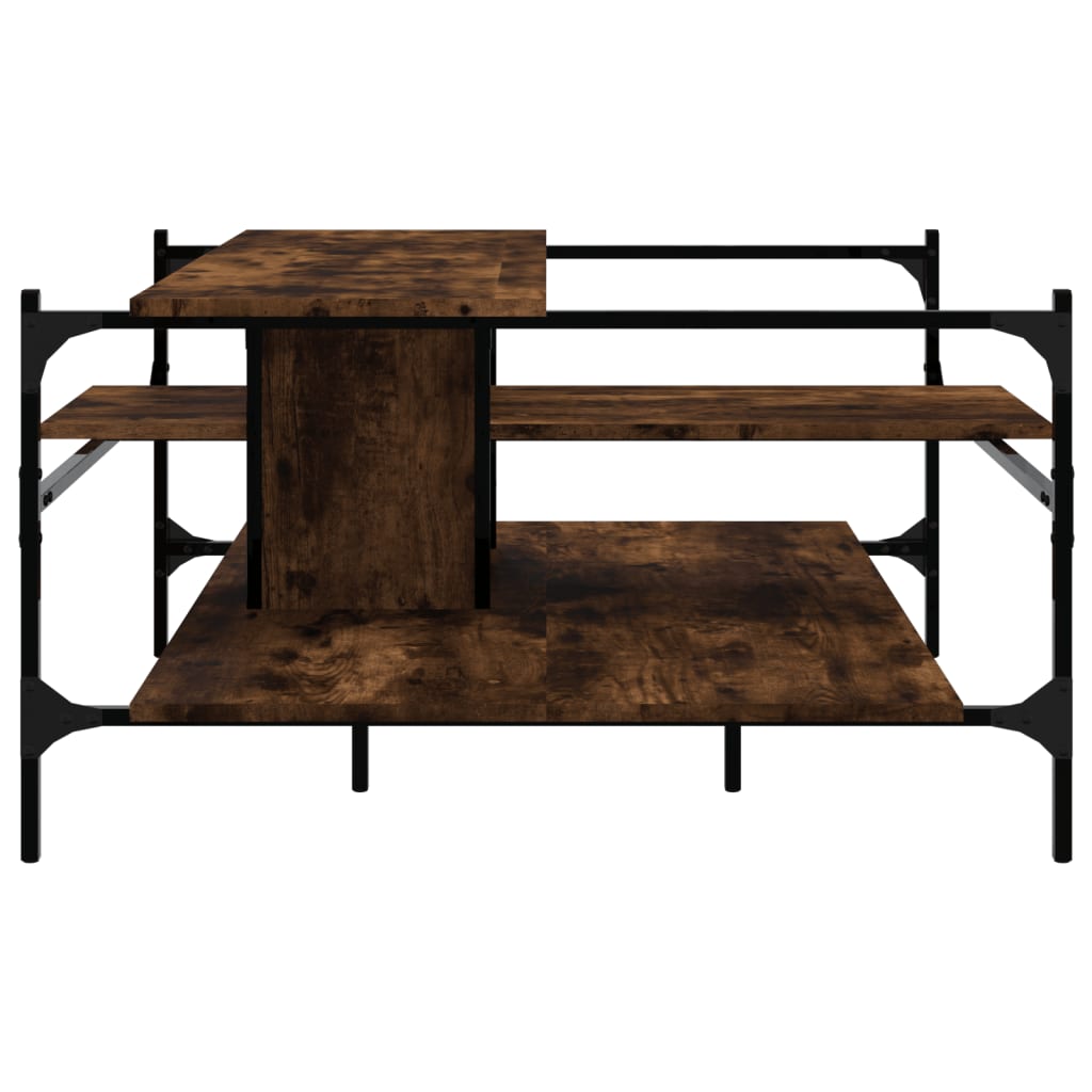 Stolić za kavu boja hrasta 100x100x48,5 cm konstruirano drvo