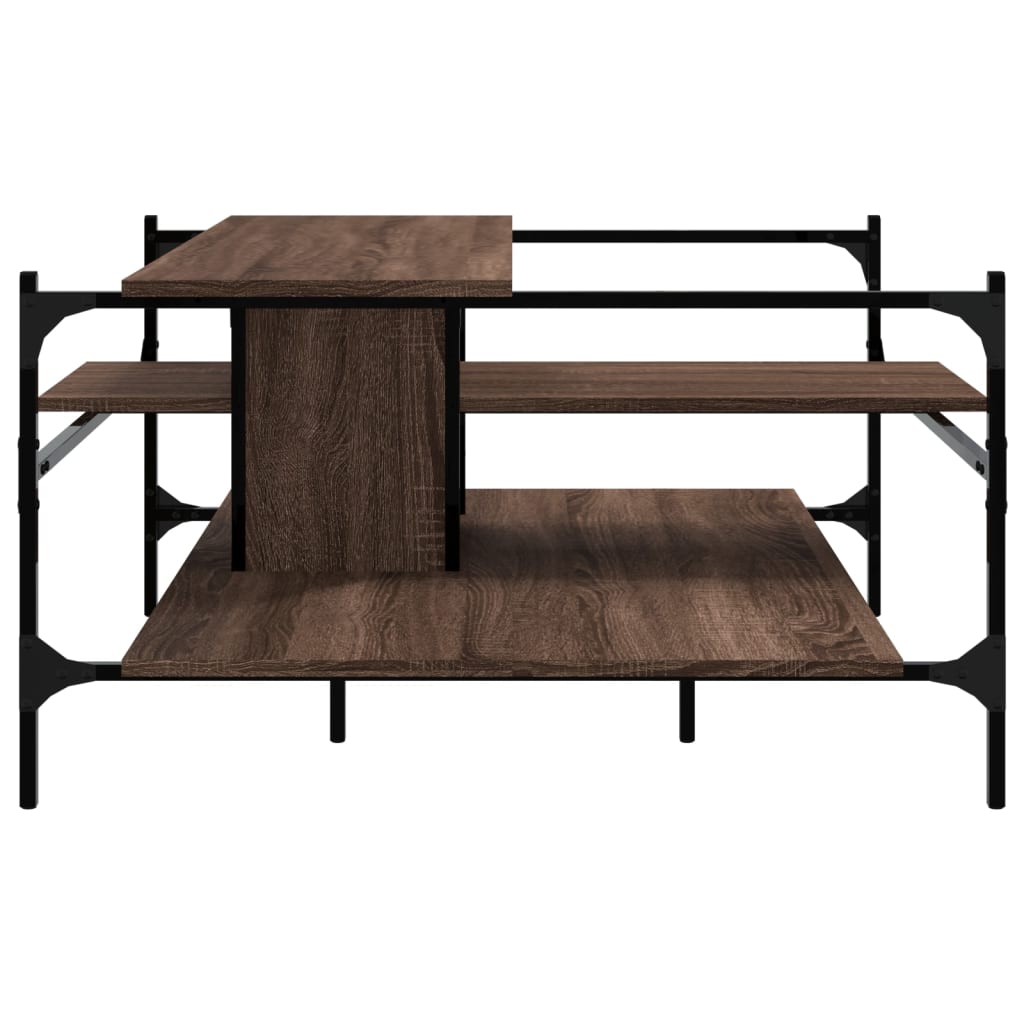 Stolić za kavu boja hrasta 100x100x48,5 cm konstruirano drvo