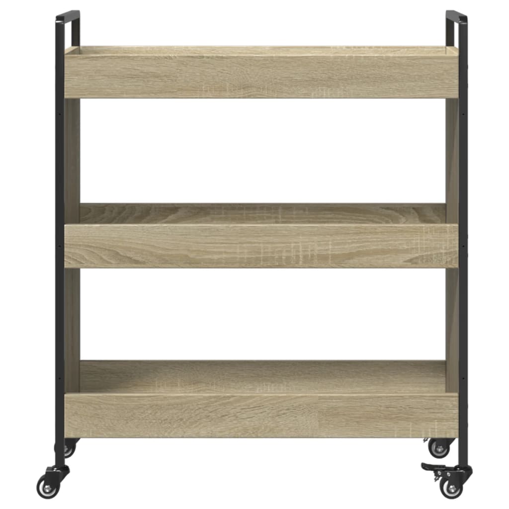 Kuhinjska kolica boja hrasta 70 x 30 x 82 cm konstruirano drvo