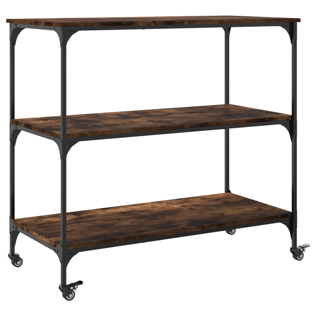 Kuhinjska kolica boja hrasta 102 x 50 x 95 cm konstruirano drvo