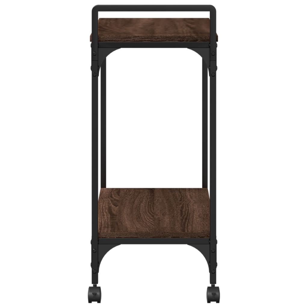 Kuhinjska kolica boja hrasta 60,5x31x72,5 cm konstruirano drvo