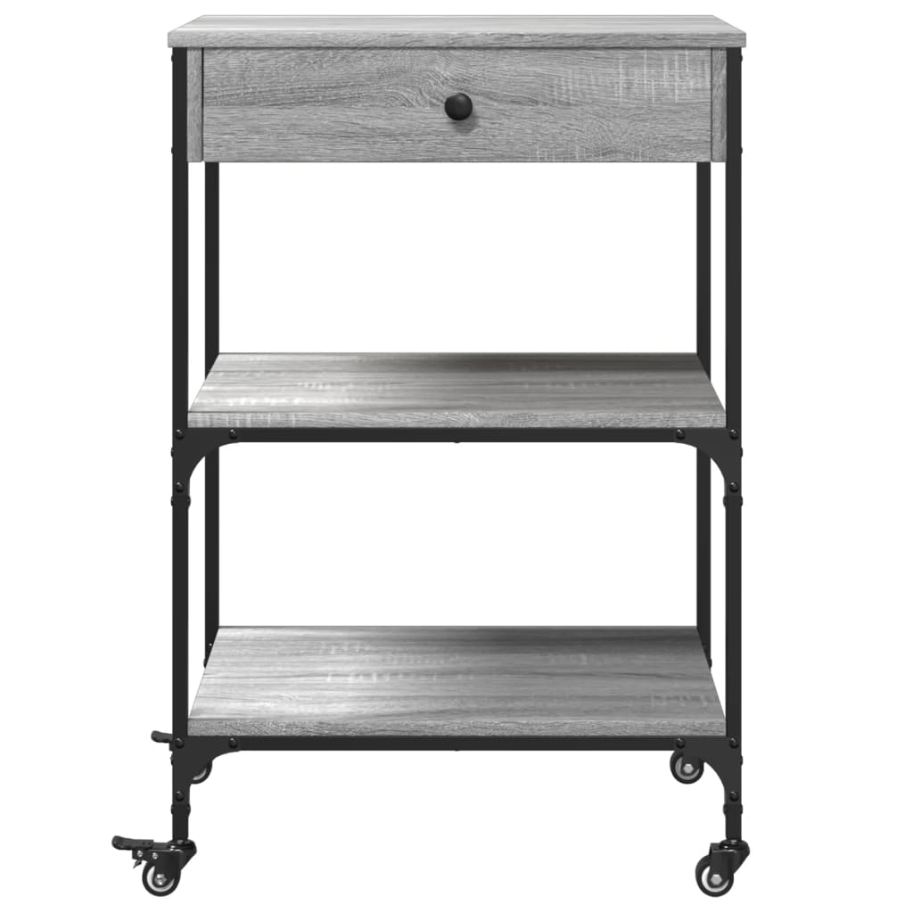 Kuhinjska kolica boja hrasta 60x48x89,5 cm konstruirano drvo