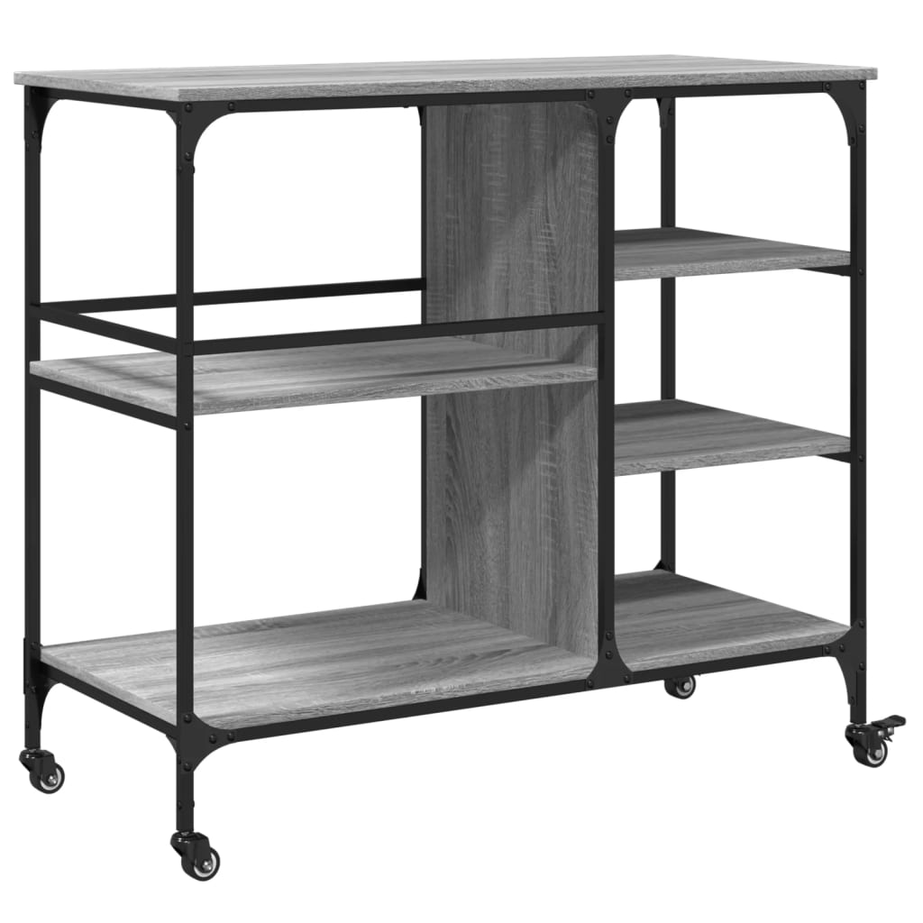Kuhinjska kolica boja hrasta 100x45x89,5 cm konstruirano drvo