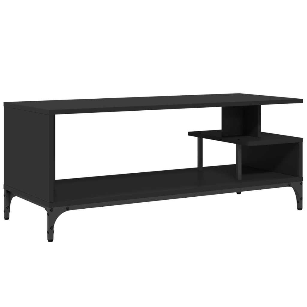 TV ormarić crni 102x40x41 cm konstruirano drvo i čelik