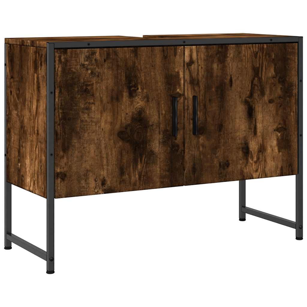 Kupaonski ormarić za umivaonik boja hrasta 80x33x60 cm drveni