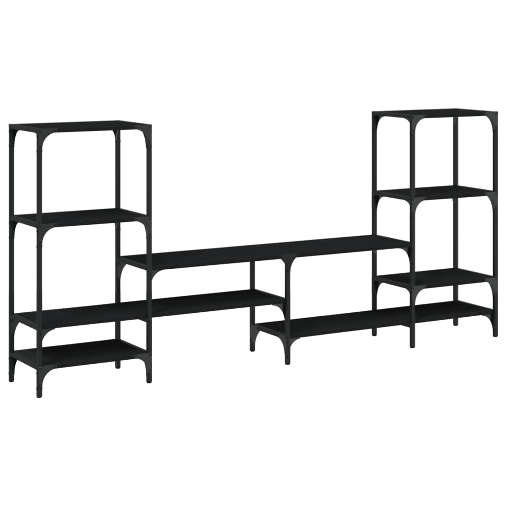 TV ormarić crni 206,5 x 28,5 x 95 cm od konstruiranog drva