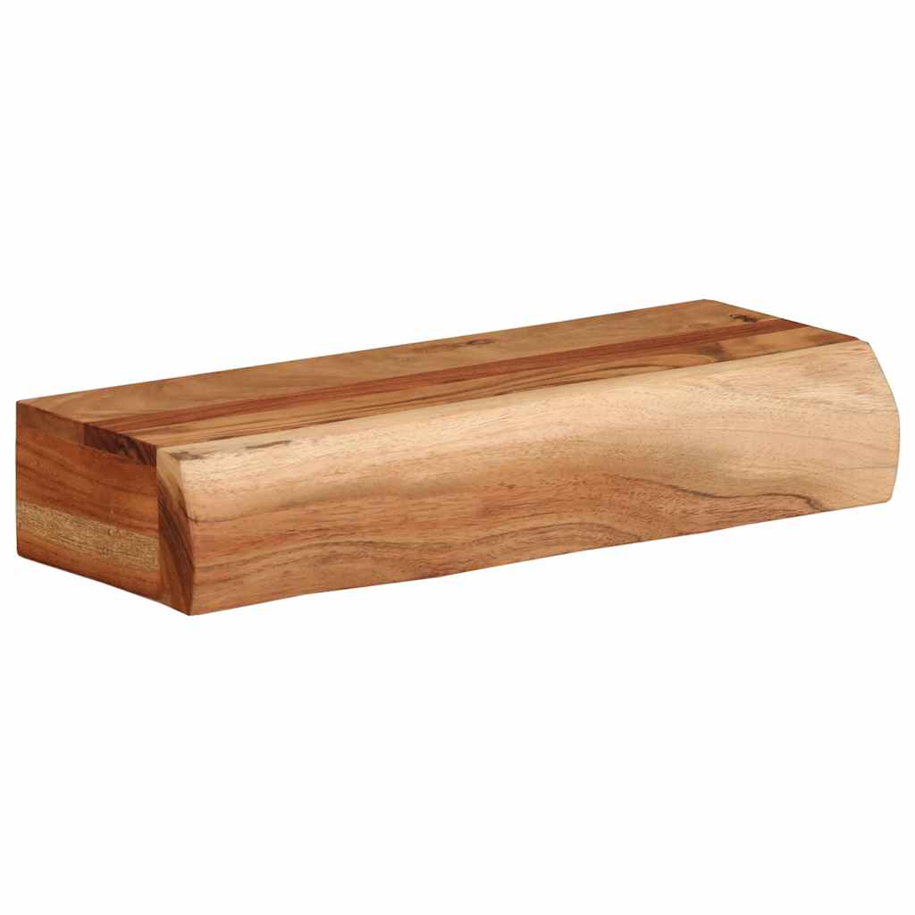 Zidne police 2 kom 40x17x8 cm od masivnog bagremovog drva