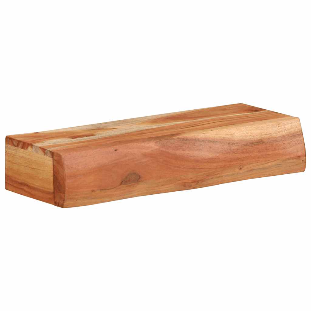 Zidne police 2 kom 40x17x8 cm od masivnog bagremovog drva