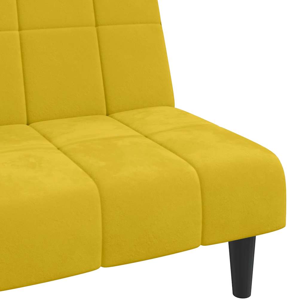 Dvosjed na razvlačenje žuti baršunasti
