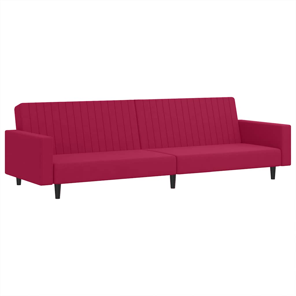 Dvosjed na razvlačenje crvena boja vina baršunasti