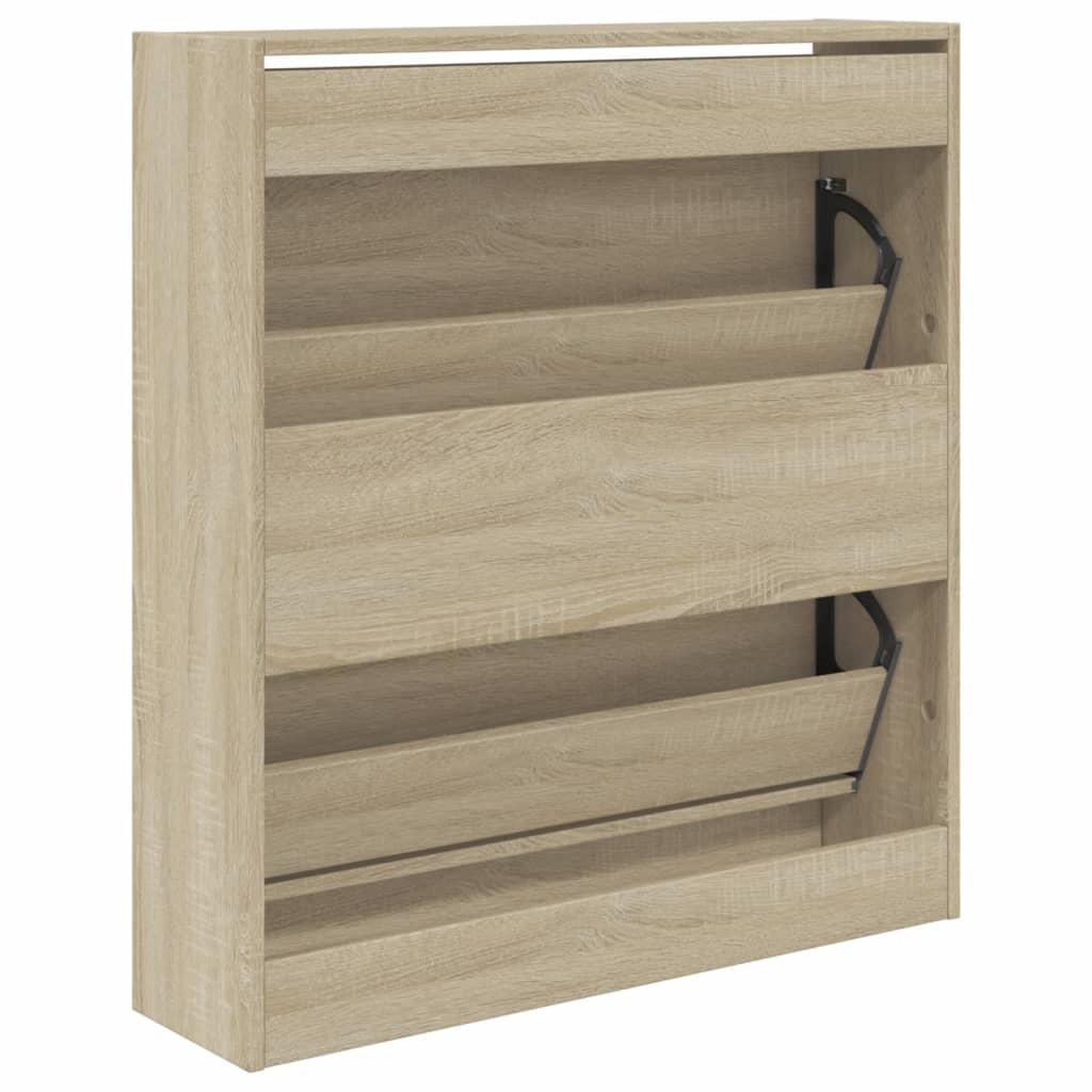 Ormarić za cipele boja hrasta 80x21x87,5 cm konstruirano drvo