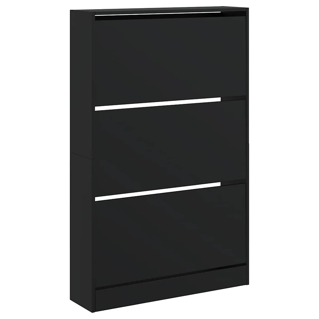 Ormarić za cipele crni 80x21x125,5 cm od konstruiranog drva