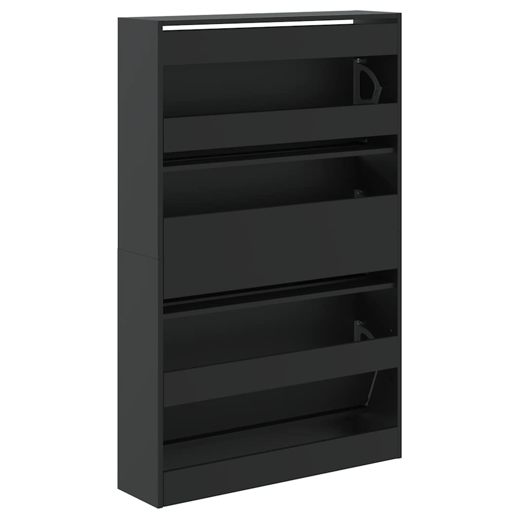 Ormarić za cipele crni 80x21x125,5 cm od konstruiranog drva