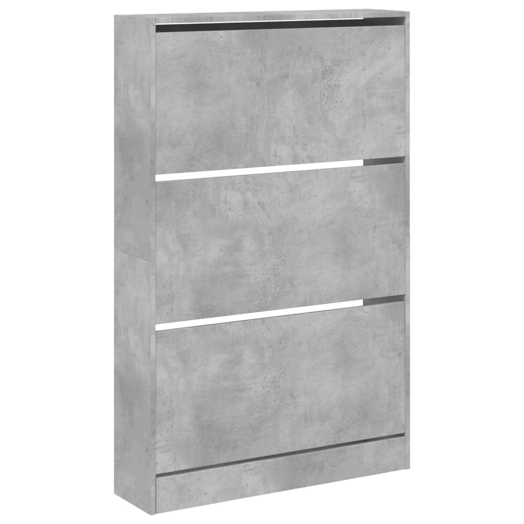 Ormarić za cipele boja betona 80x21x125,5 cm konstruirano drvo