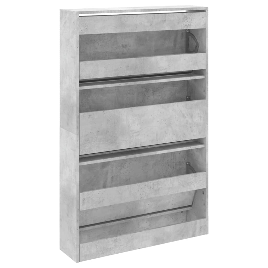 Ormarić za cipele boja betona 80x21x125,5 cm konstruirano drvo