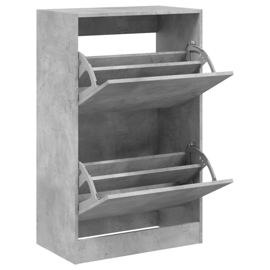 Ormarić za cipele boja betona 60x34x96,5 cm konstruirano drvo