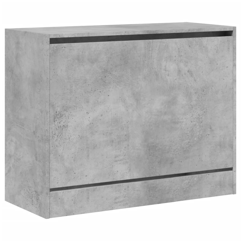 Ormarić za cipele boja betona 80x34x63 cm konstruirano drvo