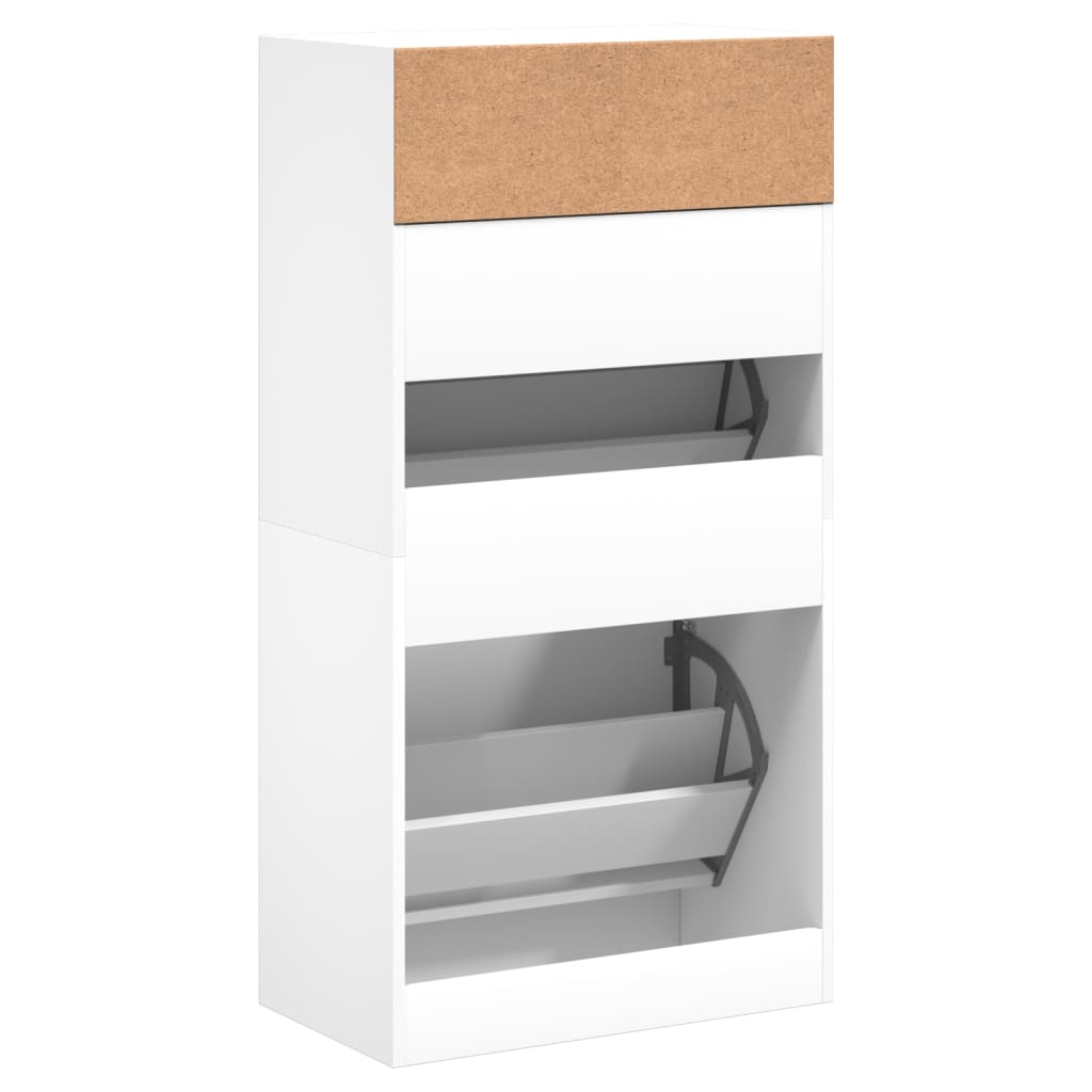 Ormarić za cipele bijeli 60 x 34 x 116 cm od konstruiranog drva