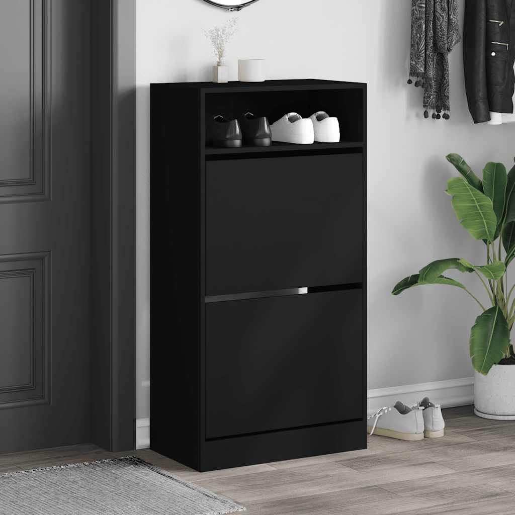 Ormarić za cipele crni 60 x 34 x 116 cm od konstruiranog drva