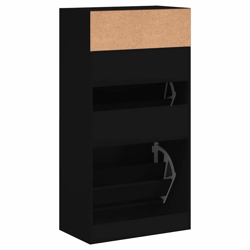 Ormarić za cipele crni 60 x 34 x 116 cm od konstruiranog drva