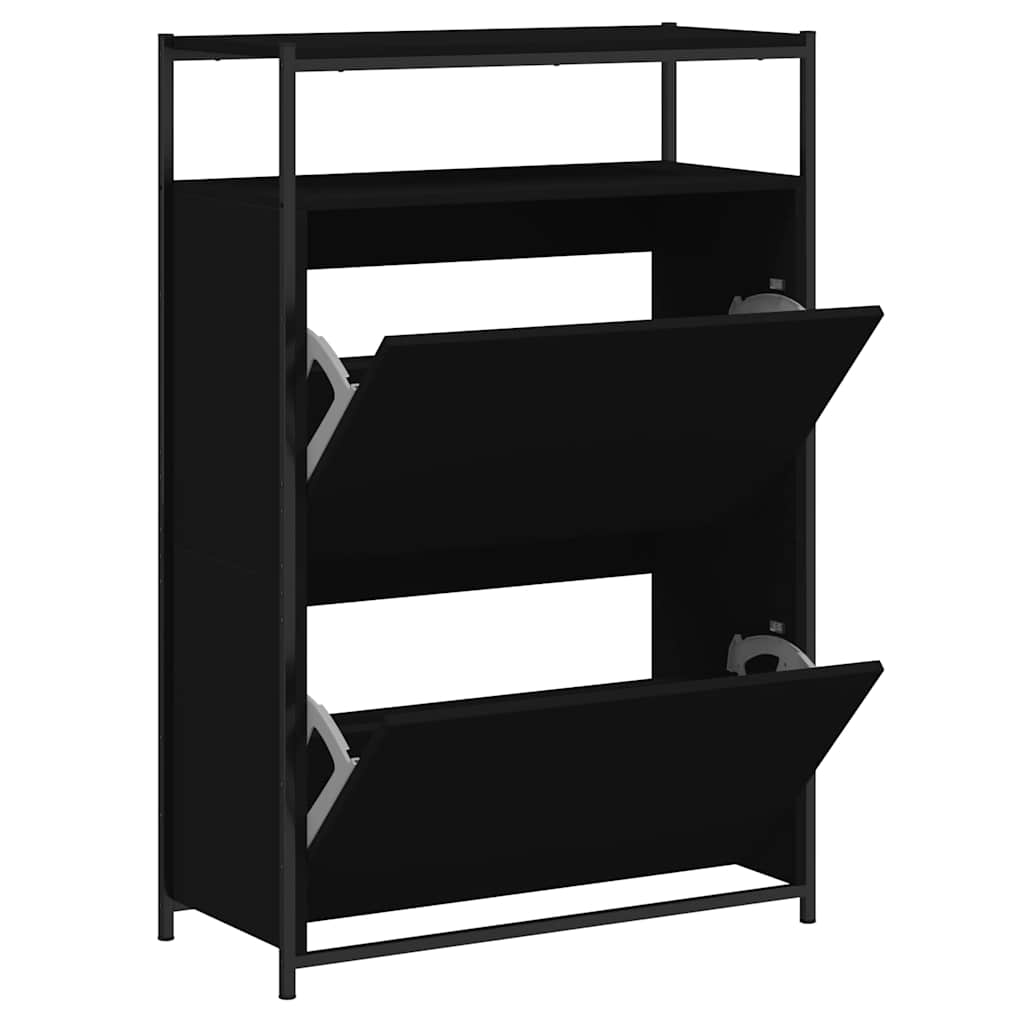 Ormarić za cipele crni 75x34x112 cm od konstruiranog drva