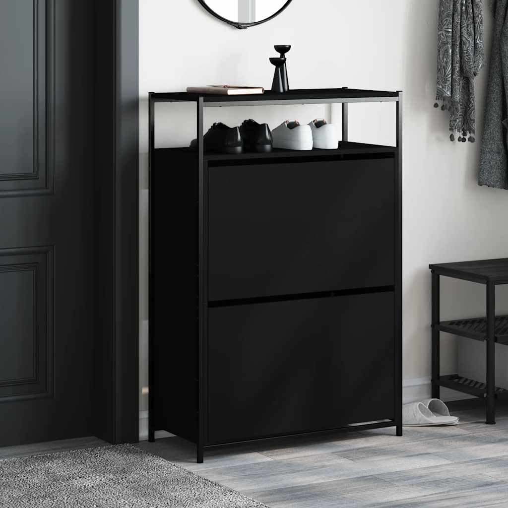 Ormarić za cipele crni 75x34x112 cm od konstruiranog drva