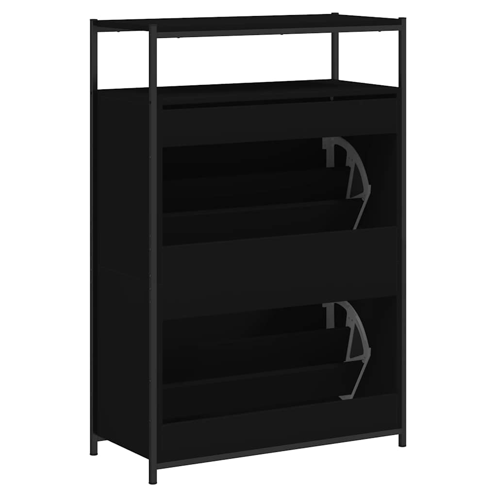 Ormarić za cipele crni 75x34x112 cm od konstruiranog drva