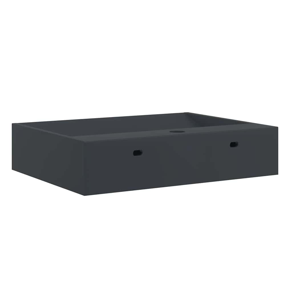 Umivaonik od lijevanih minerala/mramora 60x38x11 cm antracit