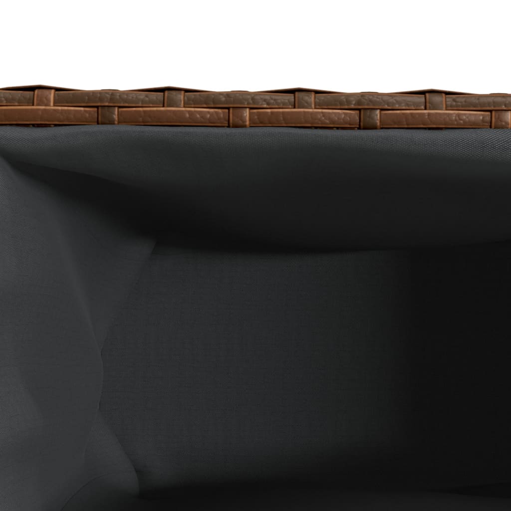 Vrtna sadilica s 3 posude smeđa 105 x 30 x 32 cm od poliratana