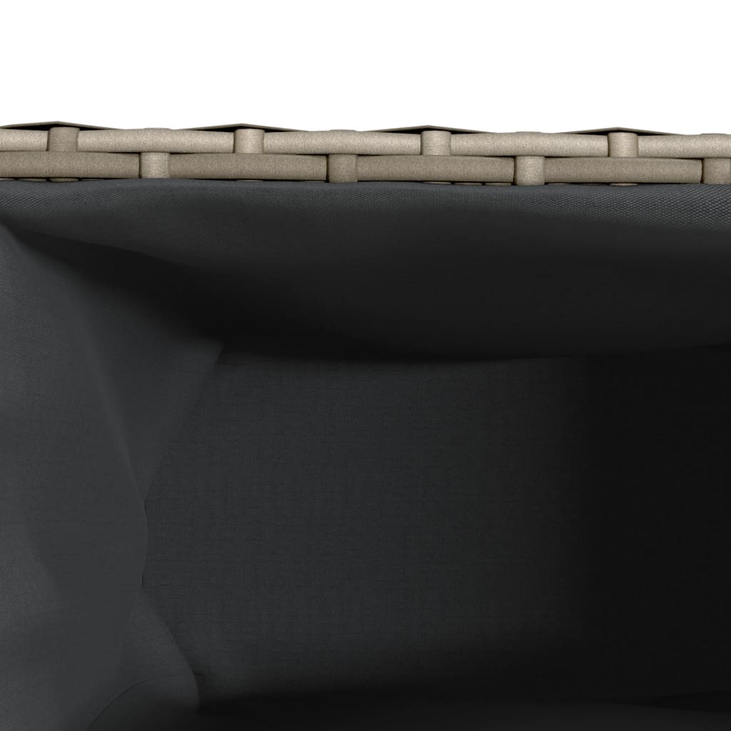 Vrtna sadilica s 3 posude siva 105 x 30 x 32 cm od poliratana